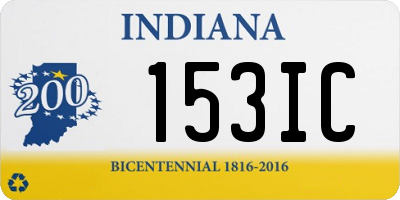 IN license plate 153IC