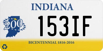 IN license plate 153IF