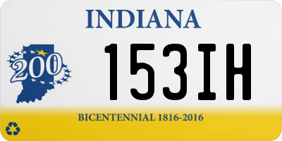 IN license plate 153IH