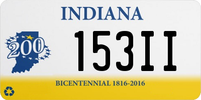 IN license plate 153II