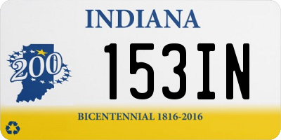IN license plate 153IN