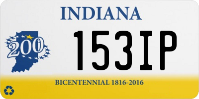 IN license plate 153IP