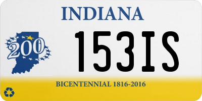 IN license plate 153IS
