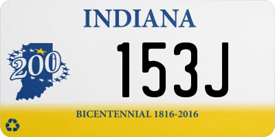 IN license plate 153J