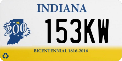 IN license plate 153KW