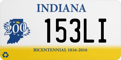 IN license plate 153LI