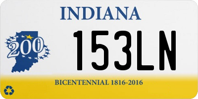 IN license plate 153LN