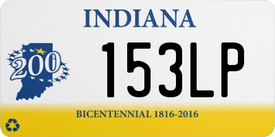 IN license plate 153LP