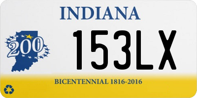 IN license plate 153LX