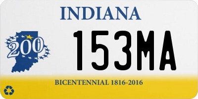 IN license plate 153MA