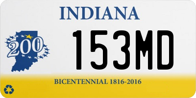 IN license plate 153MD