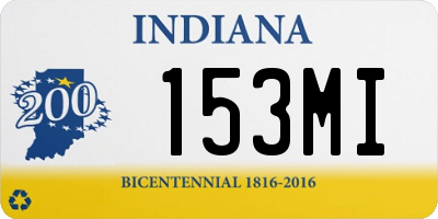 IN license plate 153MI