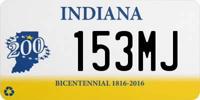IN license plate 153MJ
