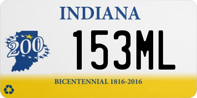 IN license plate 153ML