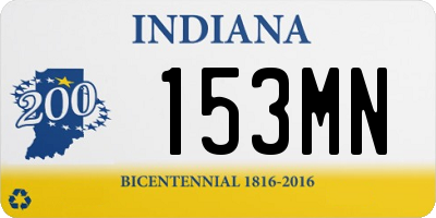 IN license plate 153MN