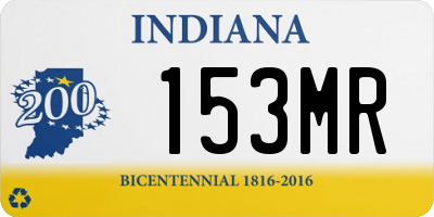 IN license plate 153MR