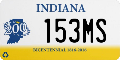 IN license plate 153MS