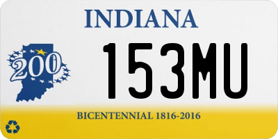 IN license plate 153MU