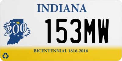 IN license plate 153MW