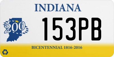 IN license plate 153PB