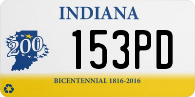 IN license plate 153PD