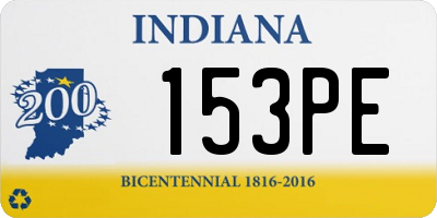 IN license plate 153PE