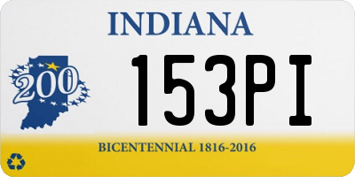 IN license plate 153PI