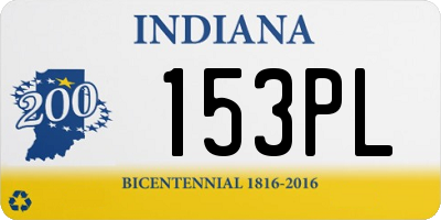 IN license plate 153PL