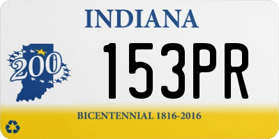 IN license plate 153PR