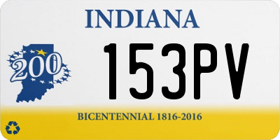 IN license plate 153PV