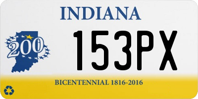 IN license plate 153PX