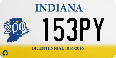 IN license plate 153PY