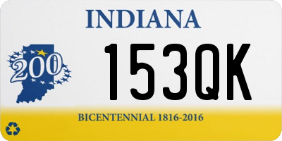 IN license plate 153QK