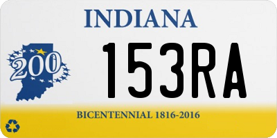 IN license plate 153RA