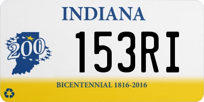 IN license plate 153RI