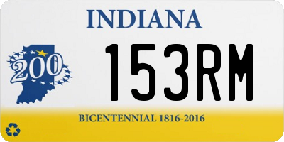 IN license plate 153RM