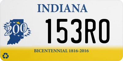 IN license plate 153RO