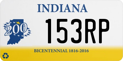 IN license plate 153RP