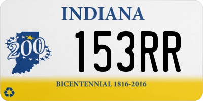 IN license plate 153RR