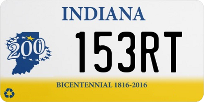 IN license plate 153RT