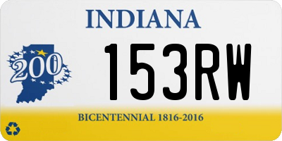 IN license plate 153RW