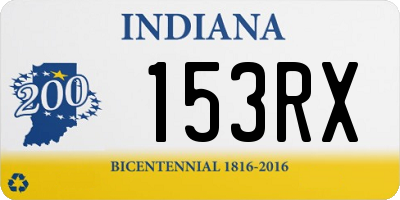 IN license plate 153RX