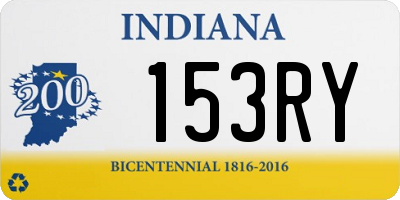 IN license plate 153RY
