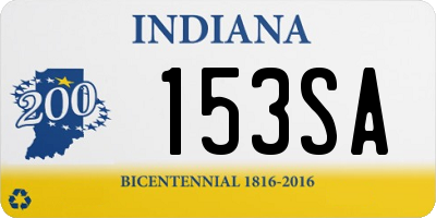 IN license plate 153SA