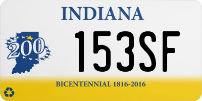 IN license plate 153SF