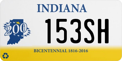 IN license plate 153SH