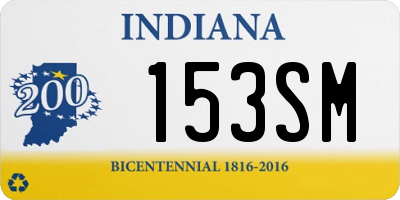 IN license plate 153SM