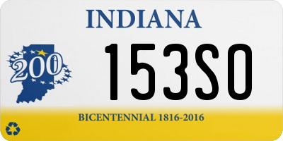 IN license plate 153SO