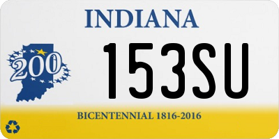 IN license plate 153SU