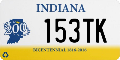 IN license plate 153TK